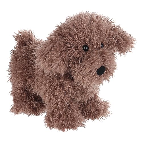 Apricot Lamb Stand Pudel Dark Brown Plüsch Spielzeug Plüschtier Dog Puppy Flauschiger Stofftier zum Spielen Gemütliches Schmusetier Plüsch Hund kaffeebraun Braun von Apricot Lamb