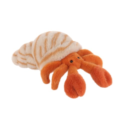 Apricot Lamb Strand Einsiedler Krabbe Meerestiere Plüschtiere für Kinder, weiche niedliche Kuscheltier für Baby Mädchen und Jungen, Flauschige Strand Einsiedler Krabbe Meerestiere Orange 28 cm von Apricot Lamb