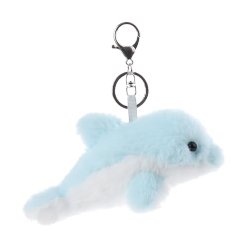 Apricot Lamb–Süßer gefüllter Blau Delphin Schlüsselanhänger 15 cm –Delphin Kuscheltieranhänger mit Schlüsselring für Schlüsselband & Schlüsselhalter–Schultütenanhänger(Blau) von Apricot Lamb