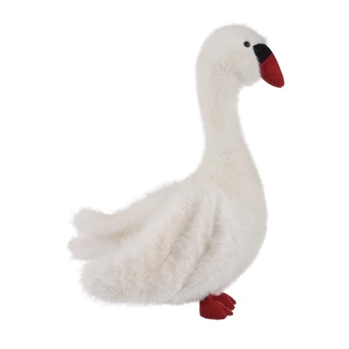 Apricot Lamb Weißer Schwan Vogel Plüschtiere für Kinder, weiche niedliche Kuscheltier für Baby Mädchen und Jungen, Flauschige Weißer Schwan Weiß 30 cm von Apricot Lamb