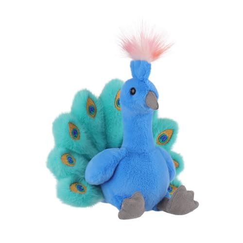 Apricot Lamb Wunderbarer Pfau Vogel Plüschtiere für Kinder, weiche niedliche Kuscheltier für Baby Mädchen und Jungen, Flauschige Wunderbarer Pfau Blau 20 cm von Apricot Lamb