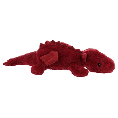 Apricot Lamb liegender Drache Plüschtiere für Kinder, große weiche niedliche Kuscheltier für Baby Mädchen und Jungen, Flauschige liegender Drache Rot 50 cm von Apricot Lamb