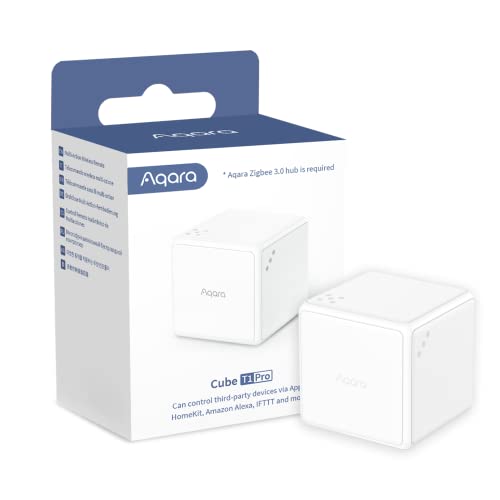 Aqara Cube Controller T1 Pro, ERFORDERT AQARA ZIGBEE 3.0 HUB, 6 Seiten zur Steuerung Verschiedener Szenarien und Diverse Aktionen zur Steuerung von Smart Geräten, unterstützt Homekit, Alexa und IFTTT von Aqara