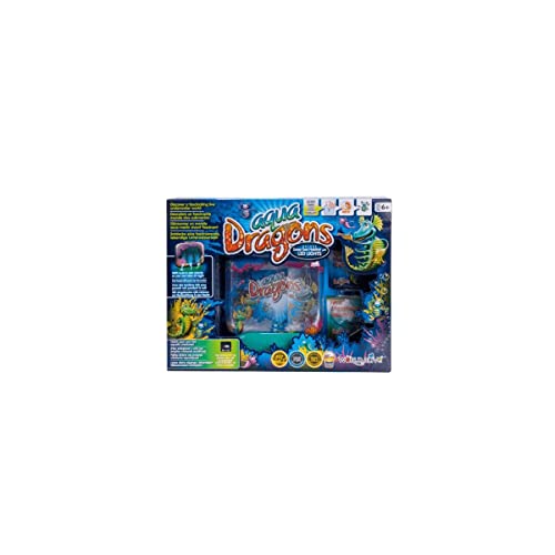 Aqua Dragons |Unterwasserwelt Deluxe mit LED | Pädagogisches STEM-Spielzeug, Aquarienset, einfaches Haustier für Kinder - inklusive Tank, Futter, Eier, Löffel und Pipette zum Füttern, Mittel von Aqua Dragons