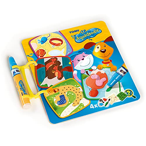 Aquadoodle E73266 Aktivitätenbuch, offizielles Tomy No Mess Mal-& Zeichenspiel, Wasserzeichenspiel & Buch, Magic Pen, geeignet für Kleinkinder und Kinder ab 18 Monaten, weiß von AquaDoodle