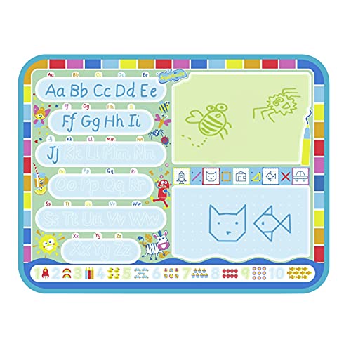 Aquadoodle My ABC Doodle Large Water Doodle Mat, Official Tomy No Mess Colouring & Drawing Game, Suitable for Toddlers and Children Aged 3, 4 & 5 + von AquaDoodle