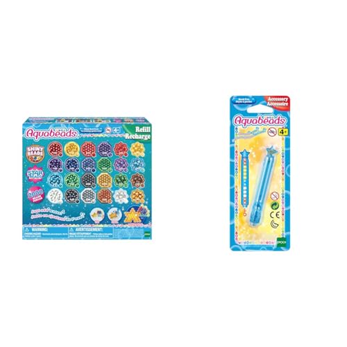 Aquabeads 31995 Perlmuttperlen Nachfüllpack & Perlenstift, 1 Count (Pack of 1) von Aquabeads