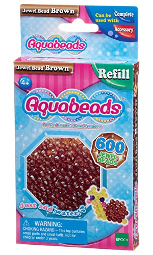 Aquabeads 32738 Braune Glitzerperlen - Nachfüllset von Aquabeads