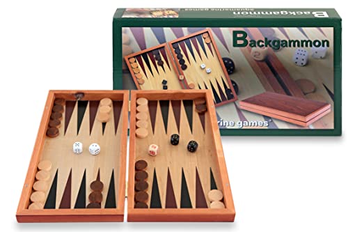 Aquamarine Games SG1019 Backgammon, Natur, 15,5 x 4 x 28 cm von Aquamarine Games