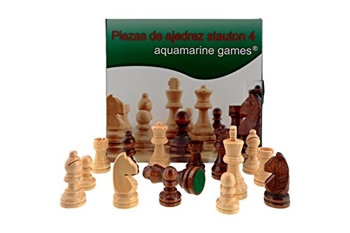 Aquamarine Games CP029A Piezas de ajedrez Schach STAUTON 4 FSC100% Schachfiguren, Miscelanea von Aquamarine Games