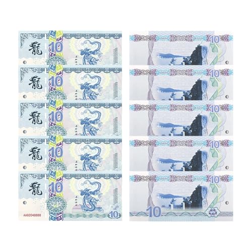 Aqxyvfr nrhnrhh 10/100 Stück Neue chinesische Drachen-Banknote mit Seriennummer und UV-Fälschungsschutz, Papiergeldsammlung, (10-10pcs) von Aqxyvfr