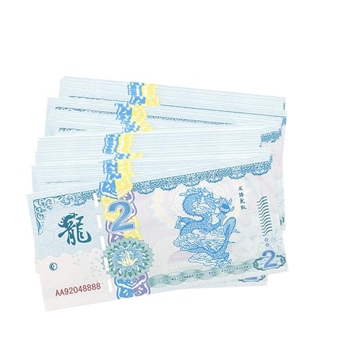 Aqxyvfr nrhnrhh 10/100 Stück Neue chinesische Drachen-Banknote mit Seriennummer und UV-Fälschungsschutz, Papiergeldsammlung, (2-100pcs) von Aqxyvfr