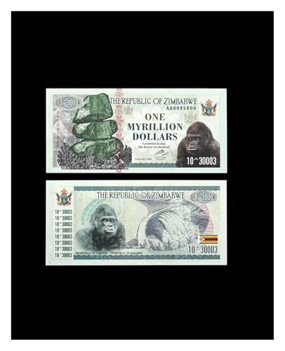 Aqxyvfr nrhnrhh 10 Stück Simbabwe-Papiergeld, EIN Dollar, serielle Banknote mit fluoreszierendem Effekt, Falschgeld, Sammelgeschenk(10pcs 08) von Aqxyvfr