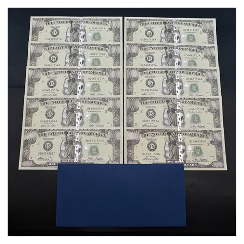 Aqxyvfr nrhnrhh 10 Stück US-Banknoten im Wert von Einer Million Dollar und Umschläge, gefälschte Serienbanknoten aus Papiergeld mit fluoreszierendem Effekt(Style 02) von Aqxyvfr