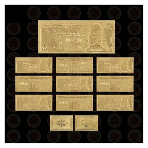 Aqxyvfr nrhnrhh 10 Teile/Satz Guatemala Vergoldete Banknote 100 Gedenkbanknoten Sammeln Falschgeld Souvenir Geschäftsgeschenk Wohnkultur(Gold) von Aqxyvfr