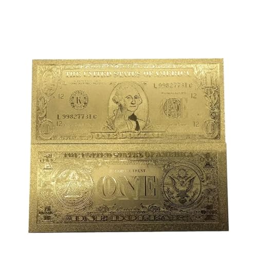 Aqxyvfr nrhnrhh 10 Teile/los Sammeln 100000 USD Dollar 24 Karat Vergoldete Banknote Bill Welt Papiergeld Goldfolie Sammlungen Kunst Kreatives Geschenk(1) von Aqxyvfr