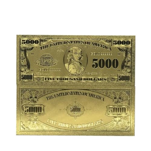 Aqxyvfr nrhnrhh 10 Teile/los Sammeln 100000 USD Dollar 24 Karat Vergoldete Banknote Bill Welt Papiergeld Goldfolie Sammlungen Kunst Kreatives Geschenk(5 000) von Aqxyvfr