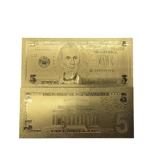 Aqxyvfr nrhnrhh 10 Teile/los Sammeln 100000 USD Dollar 24 Karat Vergoldete Banknote Bill Welt Papiergeld Goldfolie Sammlungen Kunst Kreatives Geschenk(5 UK) von Aqxyvfr