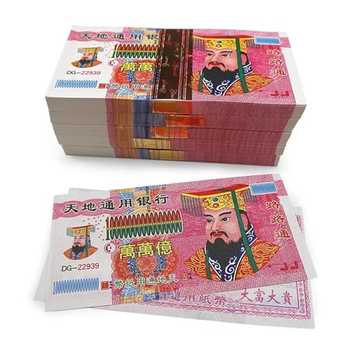 Aqxyvfr nrhnrhh 500 Blatt chinesisches Ahnengeld gemischt Himmel Hölle Banknoten Joss Papier Geist 15,2 x 7,4 cm Papier zu Ehren der Vorfahren von Aqxyvfr