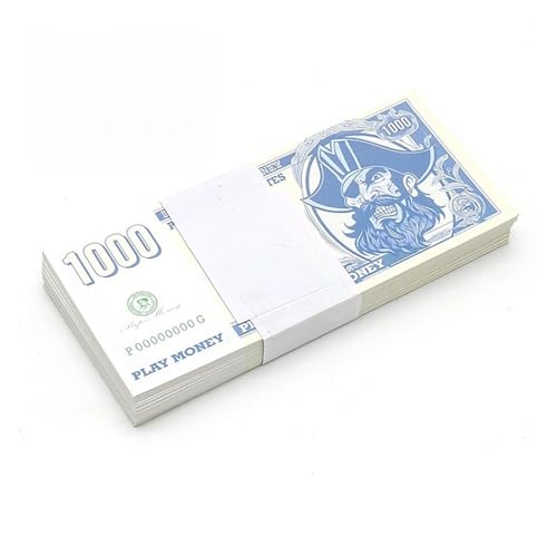 Aqxyvfr nrhnrhh 500 Stück Simulation Euro-Währung Banknoten Requisiten Festival Papiergeld Neuer Nennwert Prop Spiel Banknote Heimdekoration(500PCS Pirate 1000) von Aqxyvfr