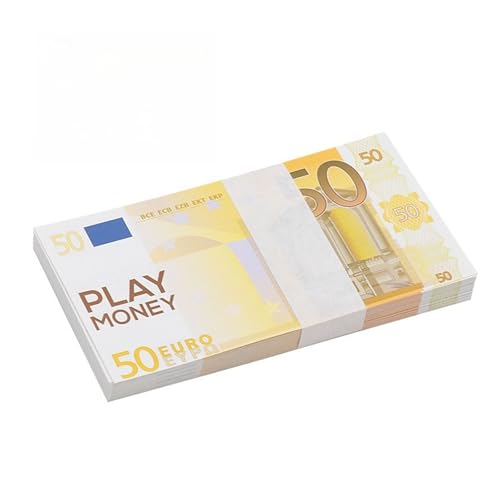 Aqxyvfr nrhnrhh 500 Stück Simulation Euro-Währung Banknoten Requisiten Festival Papiergeld Neuer Nennwert Prop Spiel Banknote Heimdekoration(500PCS Style E) von Aqxyvfr