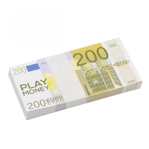 Aqxyvfr nrhnrhh 500 Stück Simulation Euro-Währung Banknoten Requisiten Festival Papiergeld Neuer Nennwert Prop Spiel Banknote Heimdekoration(500PCS Style F) von Aqxyvfr