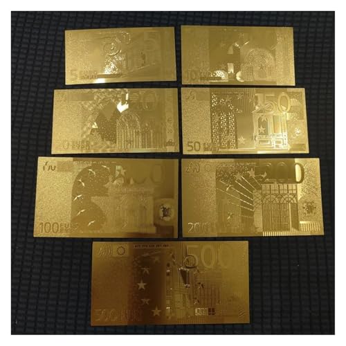 Aqxyvfr nrhnrhh 7/8/36 Stück vergoldete US-Dollarscheine Goldfolien-Banknoten Gefälschte Papiergeld-Banknoten Basteln for Sammlung Wohnkultur(7pcs Style d) von Aqxyvfr