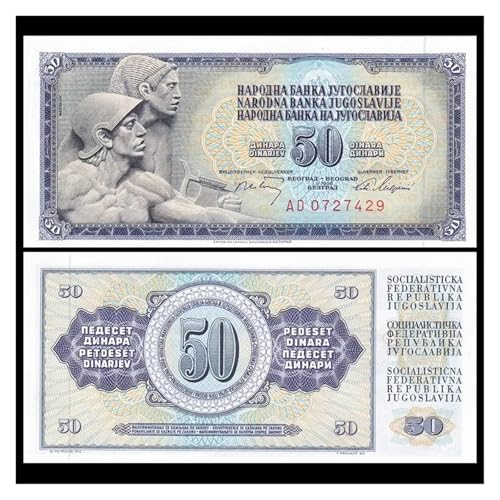 Aqxyvfr nrhnrhh Jugoslawien 50 Dinar altes Papiergeld 1968 Banknoten Bill Banknote brandneu von Aqxyvfr