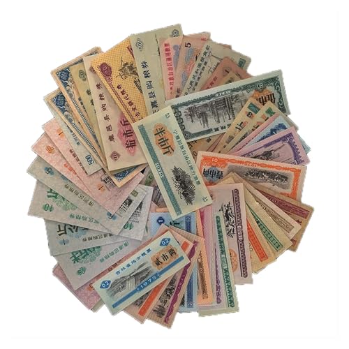 Aqxyvfr nrhnrhh Set 50/100 / 200 Stück China Verschiedene Lebensmittel Coupon, Echte Banknoten Mix Grade Lot Chinesische Reis Rechnung Fleisch Coupons Note Original Stempel(100 PCS) von Aqxyvfr