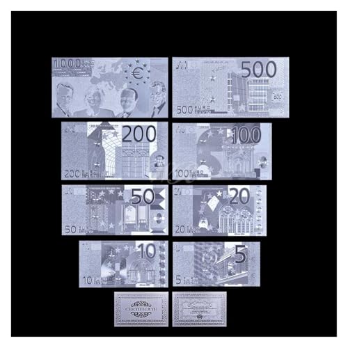 Aqxyvfr nrhnrhh Versilberte Geschenke 5.20.50.100.200.500.1000 Silberbanknoten-Papiergelddetektor von Aqxyvfr