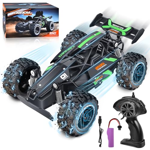 Aragallant Fernbedienung Offroad Spielzeugauto, Ferngesteuertes Auto, 2.4Ghz RC Auto, 2WD RC Off-Road 1:18 Proportional, Geschenke für Jungen Erwachsene von Aragallant