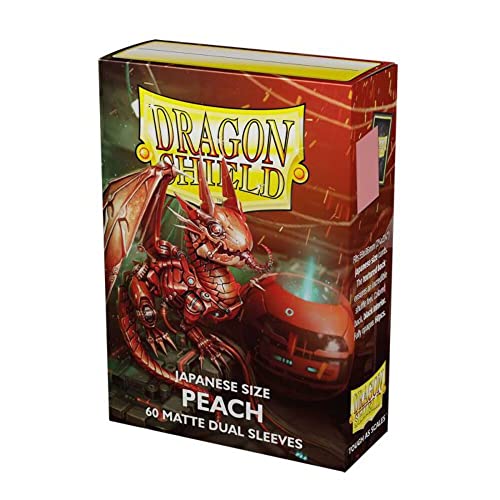 Arcane Tinmen Dragon Shield Japanese Size Matte Dual Sleeves - Peach Piip (60 Sleeves) von Dragon Shield