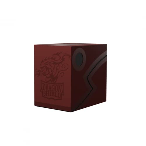 Arcane Tinmen Deck Box: Dragon Shield Double Shell: Blood Red/Black AT-30650, Einfarbig, M, Blutrot von Arcane Tinmen