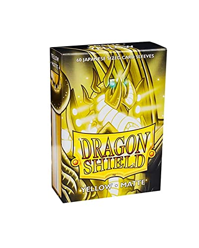 Dragon Shield ART11114 (60) Nein Japanese Size Sleeves 60pk, Matte Yellow von Dragon Shield