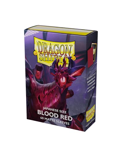 Dragon Shield Japanese Matte Sleeves - Blood Red 'Juusouken' (60 Sleeves) von Arcane Tinmen