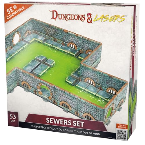 Archon Studio Dungeons & Laser: Sewers Core Set Miniature Terrain - Unlackiert, kompatibel mit DND und anderen TischRPG-Spielen von Archon Studio