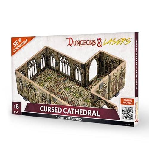 Archon Studio Dungeons & Lasers: Cursed Cathedral Miniatur-Gelände – unlackiert, kompatibel mit DND und anderen Tisch-RPG-Spielen von Archon Studio