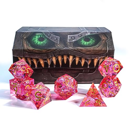 Arcknight Mimic Dice Premium-DND-Würfel-Set mit scharfer Kante, Kunstharz, mit individueller Mimikbox von Arcknight – Pixie-Sticks – Sammlungswürdige Präzisionswürfel – ein wirklich einzigartiges von Arcknight