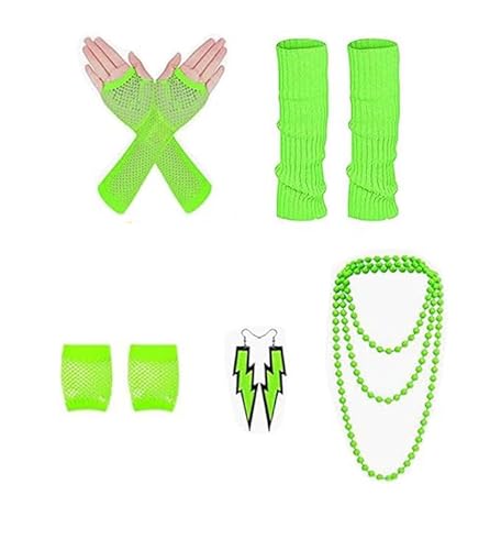 Arclhladin 80er Jahre Outfits Damen Accessoires Set für Thema Party Karneval von Arclhladin