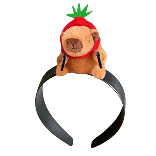 Arecobticy Haarspangen, niedliches Puppen-Stirnband, lustiges zahnloses Puppen-Stirnband, Capybara-Haarband, Baumwoll-Puppen-Stirnband, perfekt für Partys und Cosplay von Arecobticy