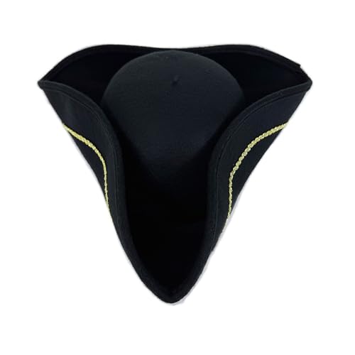 Viktorianischer Piratenhut mit warmem Futter, Goldkanten, Kostümzubehör, Kopfbedeckung für Erwachsene, Cosplay, Veranstaltung, kaltes Wetter, Piratenkostüm, Hut Viktorianischer Piratenhut mit warmem Futter, Goldkanten, Kostümzubehör, Kopfbedeckung für Erwachsene, Cosplay, Veranstaltung, kaltes Wetter, Piratenkostüm, Hut von Arecobticy