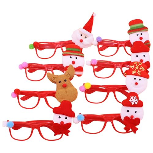 Yapailang Maske, 10 Stück, Weihnachtsfeierbrille, LED-Licht, Weihnachtsmann-Brille, Rahmen, Brillen, Foto-Requisiten, Weihnachtsdekoration, Neujahrsgeschenk von Arecobticy