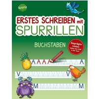 Erstes Schreiben mit Spurrillen. Buchstaben von Arena