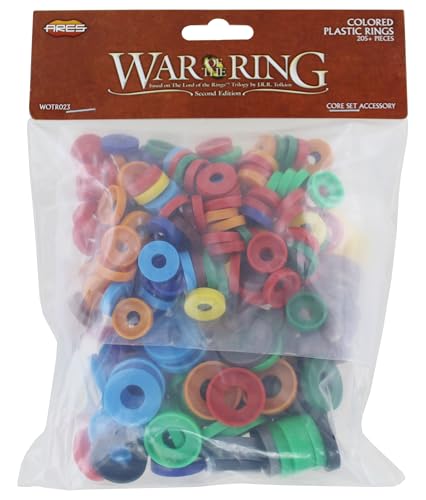 Ares Games War of The Ring Farbige Kunststoffringe (205+ Teile) Core Set Zubehör von Ares Games