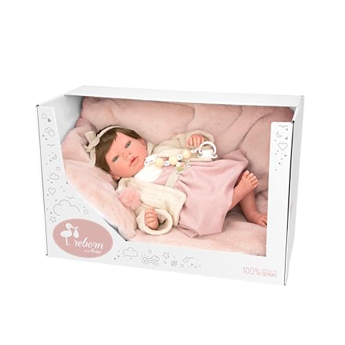 ARIAS Puppe Reborn 40 cm Chloe Rosa C/Haar und C/Decke von Arias