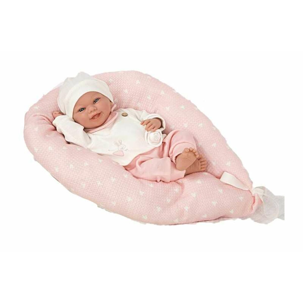 Baby-Puppe Arias Elegance Colin 40 cm Schnuller Kissen zum Stillen von Arias