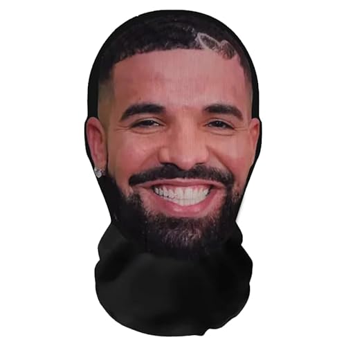 Aristo Solutions Realistische Drake 3D-Druck Vollgesichtsmaske – Atmungsaktiv, leicht & bequem, ideal für Cosplay, Partys, Halloween, Karnveal & Events von Aristo Solutions