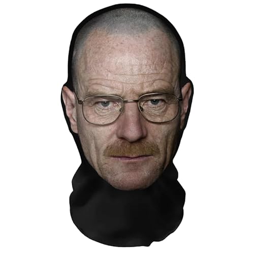 Aristo Solutions Realistische Walter White 3D-Druck Vollgesichtsmaske – Atmungsaktiv, leicht & bequem, ideal für Cosplay, Partys, Halloween, Karnveal & Events Breaking Bad von Aristo Solutions