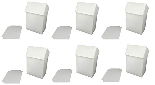 Arkero-G® 80+ Deck Box - 6X Weiss - Platz für über 600 Karten - Sammelkarten Case inkl. Kartentrenner z.B. MTG Magic, YuGiOh von Arkero-G