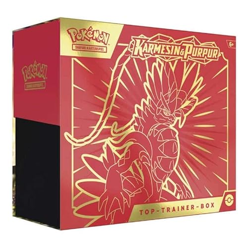 Arkero-G Pokemon Karmesin & Purpur SV1DE Koraidon Top Trainer Box | DEUTSCH | Sammel-Karten inklusive 100 Soft Sleeves von Arkero-G